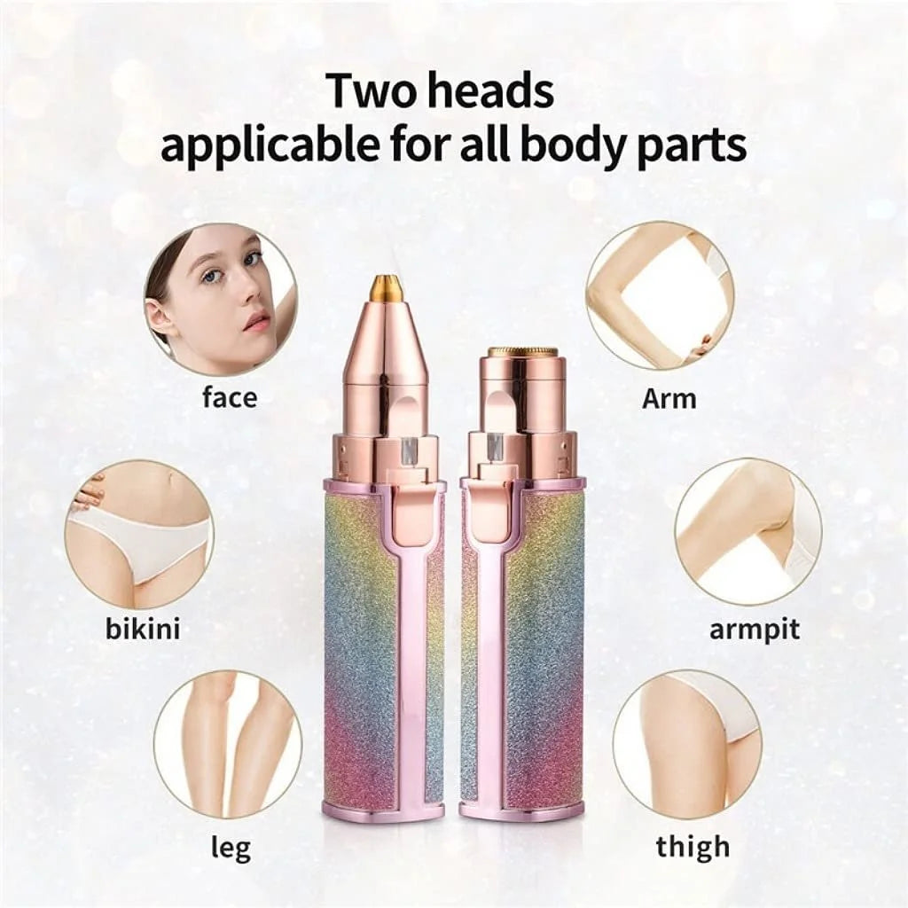 Facial Beauty - 2 In 1 Rechargeable Electric Eyebrow Trimmer +Body Facial Hair Removal