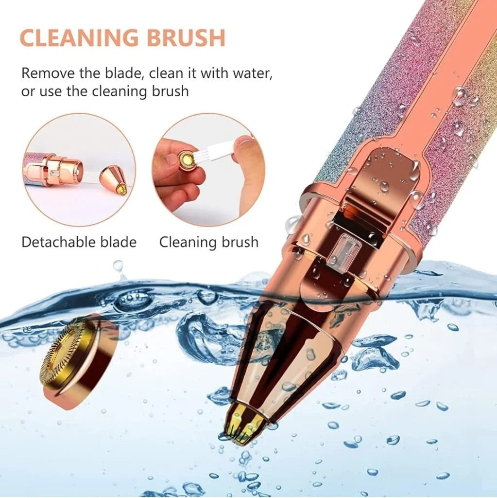 Facial Beauty - 2 In 1 Rechargeable Electric Eyebrow Trimmer +Body Facial Hair Removal