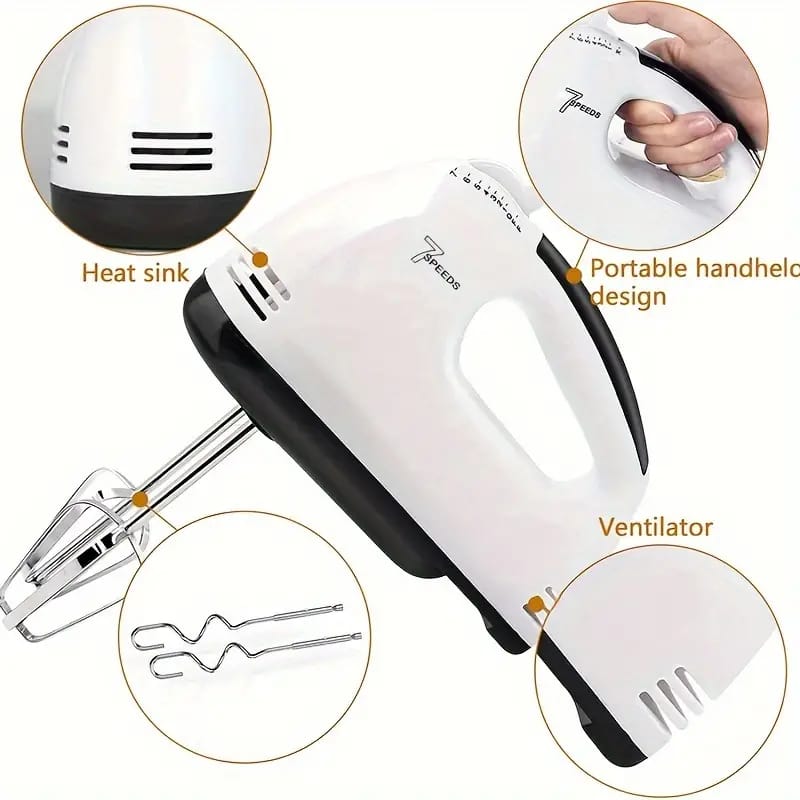 7-Speed Handheld Electric Mixer