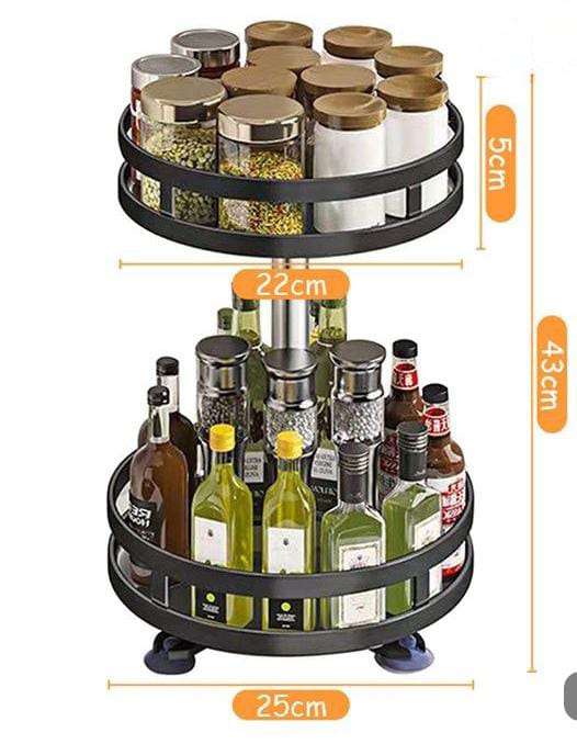 360° Rotatable Metal Storage Organizer