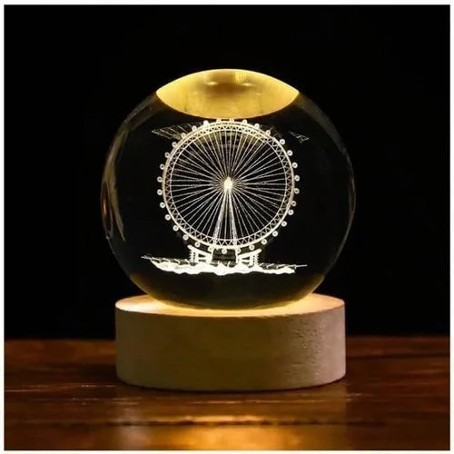Modern 3D Crystal Galaxy Lamp with USB charging